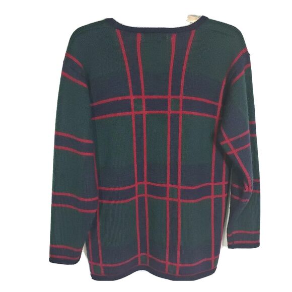 Pendleton Women's Sweater Petite Medium Cardigan Wool Button Front V-Neck Green - Picture 2 of 11